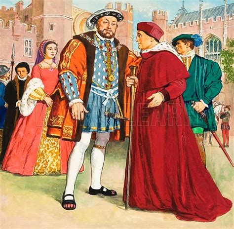 Thomas Wolsey with Henry VIII stock image | Look and Learn