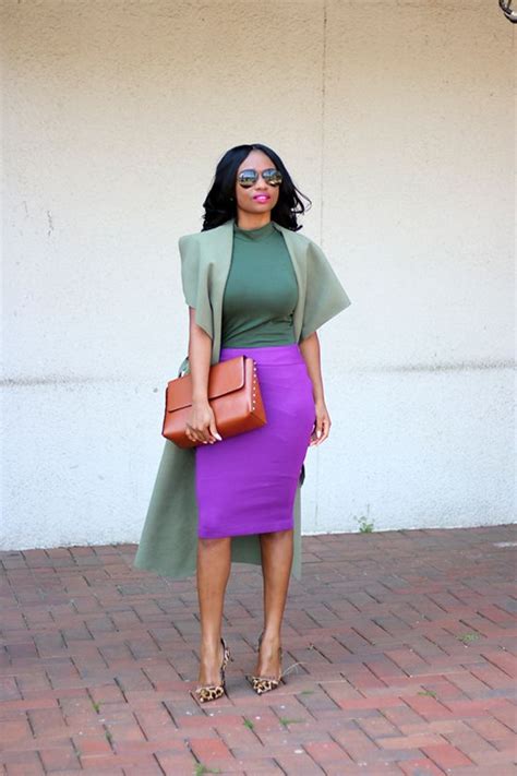 Purple & Shades of Green | Purple outfits, Purple skirt outfit, Fashion