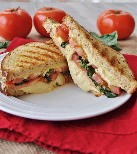 Vegan Tomato Basil Grilled Cheese Sandwich - Veganosity