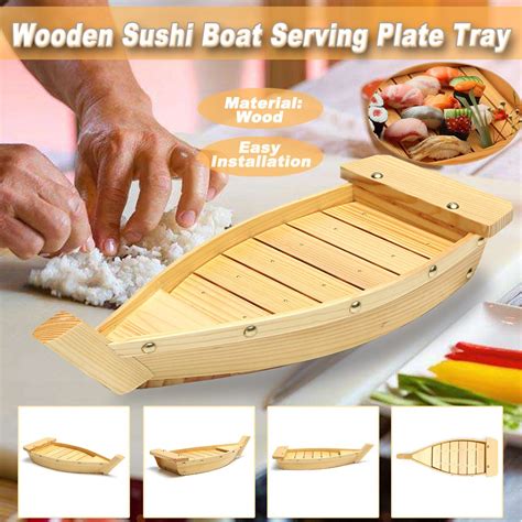 Wooden Sushi Boat Serving Plate | Sushi boat, Sushi, Japanese sushi