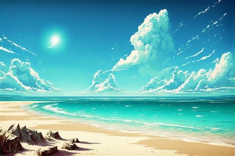 Beach Anime Backgrounds Images - Free Download on Freepik