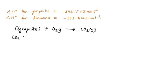 SOLVED: 'At 25*C the enthalpy of the graphite to diamond phase transition is 8961 kJlmol; and ...