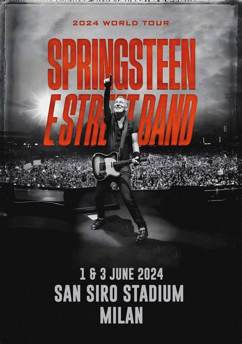 BRUCE SPRINGSTEEN 2024 World Tour: MILAN Poster