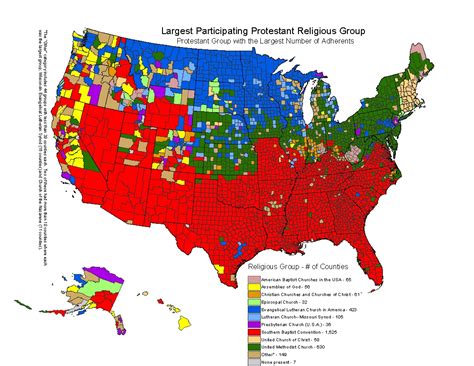 Maps from the 2000 Study | U.S. Religion Census | Religious Statistics ...