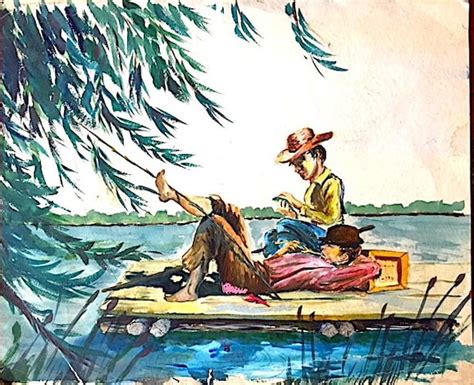 Watercolor: tom Sawyer and Huck Finn 1950s From - Etsy