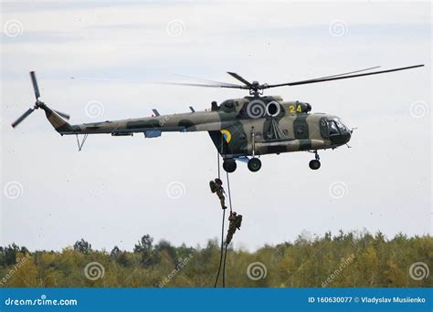 Helicopter of Ukrainian National Guard with Servicemen during the ...