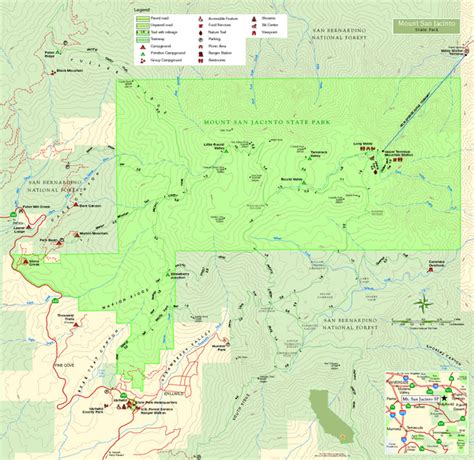 Mount San Jacinto State Park Map - 25905 Highway 243 Idyllwild CA • mappery