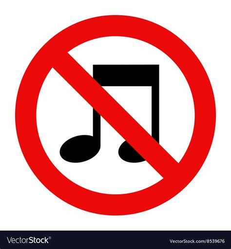 No music sign Royalty Free Vector Image - VectorStock