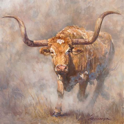 RAGAN GENNUSA Trouble Longhorn Cattle Art prints | Western art, Cow art ...