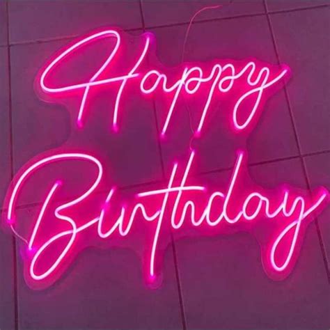 Happy Birthday LED Neon Sign Neon logo Wall Signs birthday | Etsy