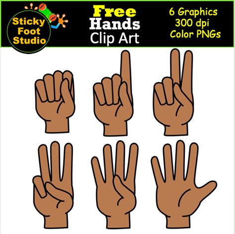 Free Counting Fingers - Hand Clip Art | Made By Teachers