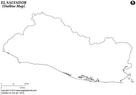 El Salvador Map Outline | Blank Map of El Salvador