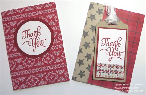 Christmas Thank You Note Cards | Stamping With Karen