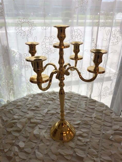 Party Rental Gold Candelabra - SW Florida - Exclusive Affair