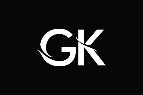 GK Monogram Logo Design By Vectorseller | TheHungryJPEG