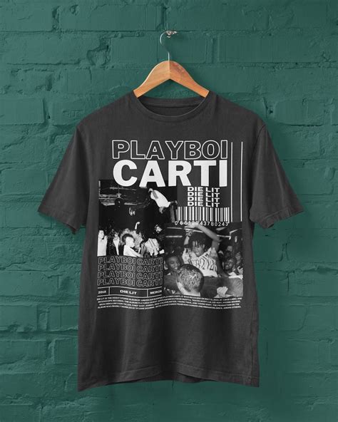 Vintage Playboi Carti Shirt, Playboi Carti merch, Playboi Carti - Die Lit Poster Graphic tshirt ...