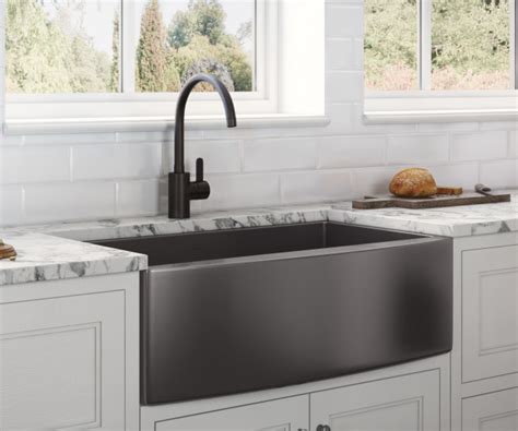 36-inch Farmhouse Sink - Gunmetal Black Matte Stainless Steel ...