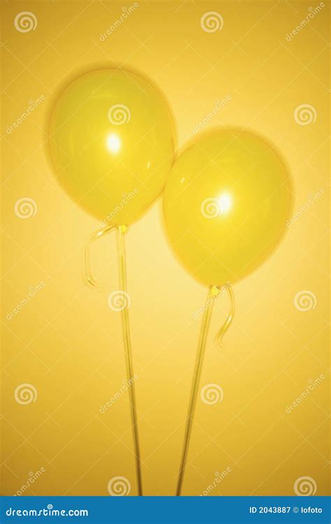 Yellow Balloons on Yellow Background. Stock Image - Image of shot, colour: 2043887