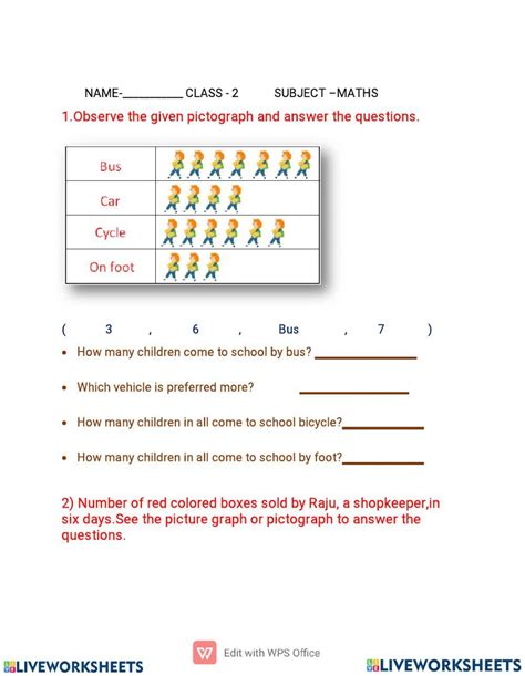 Data handling 779220 | meetakshi | Live Worksheets