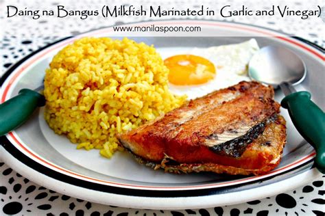 Manila Spoon: Daing na Bangus (Milkfish marinated in Vinegar and Garlic) | Silog meals, Seafood ...