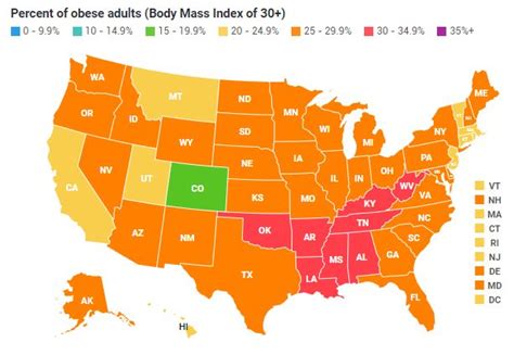 US Obesity Levels by State - Obesity - ProCon.org