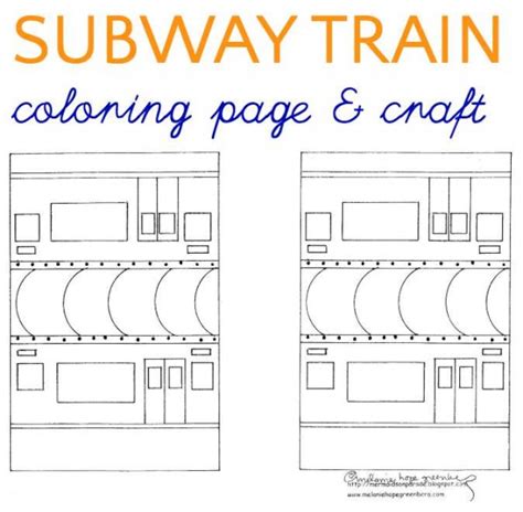 Subway Train Coloring Page