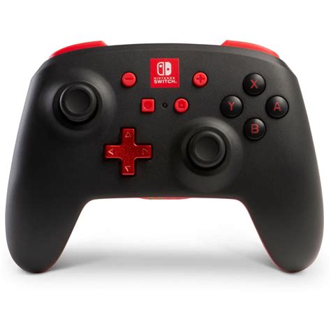 Refurbished PowerA 1507507-01 Enhanced Wireless Controller for Nintendo Switch - Black/Red ...