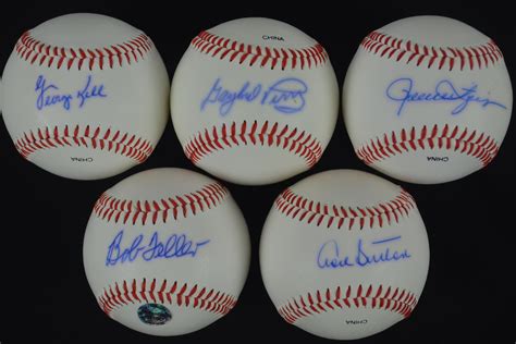 Lot Detail - Collection of 5 Autographed Baseballs