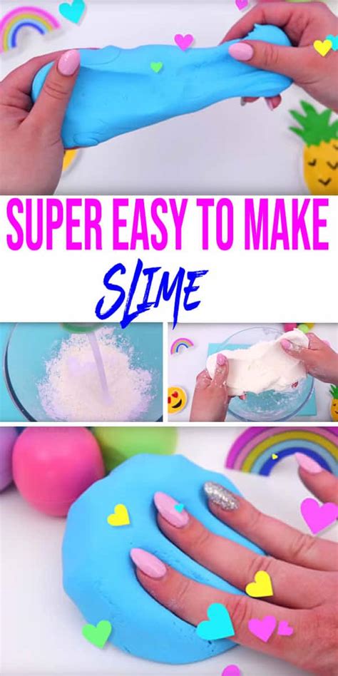 DIY 2 Ingredient Slime Recipe | How To Make Homemade No Glue or Borax Slime