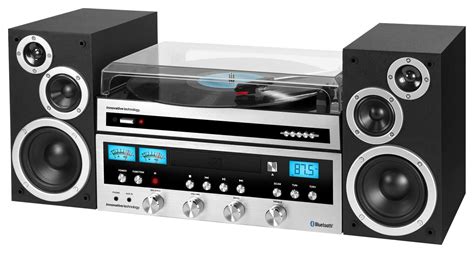 Best Buy: Innovative Technology Classic CD 50W Stereo System with Bluetooth and USB Turntable ...