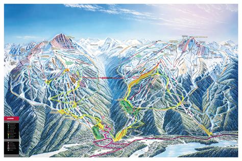 Whistler Blackcomb Ski Trail Map With Legend Wall Mural - Murals Your Way