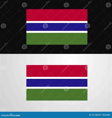 Gambia Flag banner design stock vector. Illustration of flag - 131128523