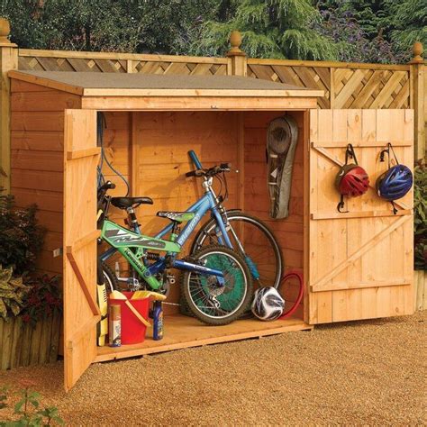 6 ft. W x 2.5 ft. D Wooden Horizontal Bike Shed | Diy shed plans ...