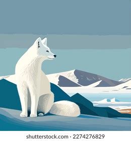 Arctic Fox Snowy Tundra Arctic Animals Stock Vector (Royalty Free) 2274276829 | Shutterstock