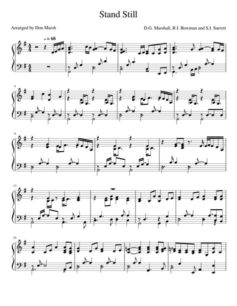 Stand Still Sheet music for Piano (Solo) | Musescore.com