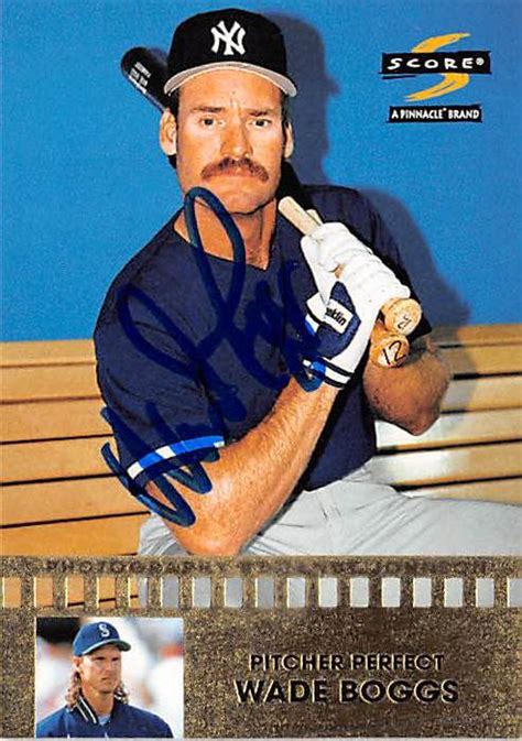 Wade Boggs autographed Baseball Card (New York Yankees) 1996 Score ...