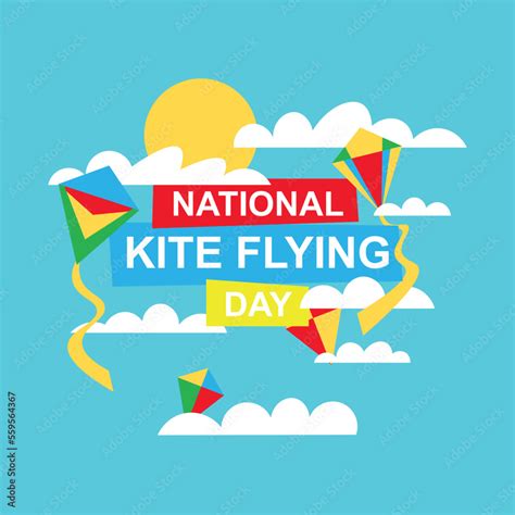 National Kite Flying Day background. Stock Vector | Adobe Stock