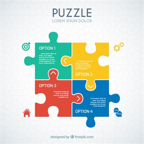 Premium Vector | Puzzle infographic | Infographic, Powerpoint design templates, Powerpoint design