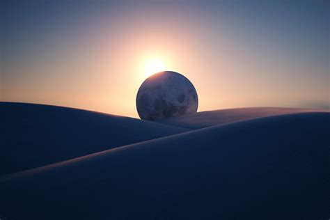 Download Eclipse Desert Nature Moon 4k Ultra HD Wallpaper