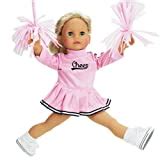 US Prices 18 Inch Doll Clothes Fits American Girl Dolls – Doll Cheerleader Outfit Set Includes ...