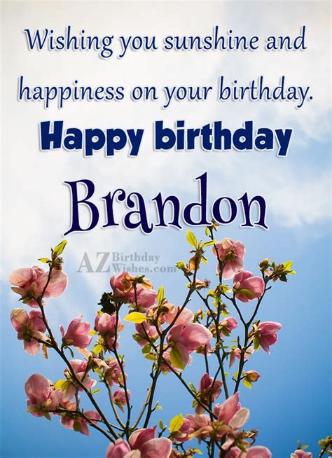 Happy Birthday Brandon