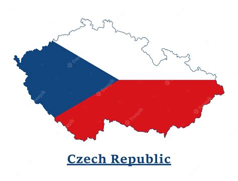 Premium Vector | The czech republic national flag map design ...