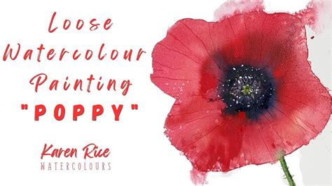 Step by Step Loose Watercolour Painting Simple POPPY Flower - YouTube