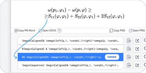 Equation to LaTeX