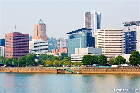 Framed Photo Print of DOWNTOWN PORTLAND OREGON SKYLINE COLOR Print ...