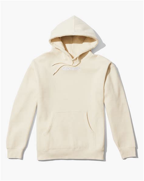 Limited Edition Embroidered Cream Hoodie – Glossier