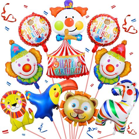 Buy 10 Pieces Carnival Balloons, 34 Inch Circus Theme Party Balloons ...