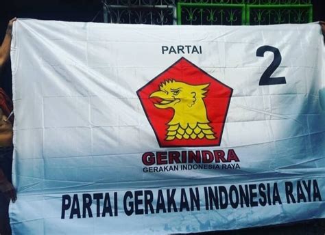 BENDERA PARTAI GERINDRA Ukuran JUMBO 2mtr X 3mtr | Lazada Indonesia