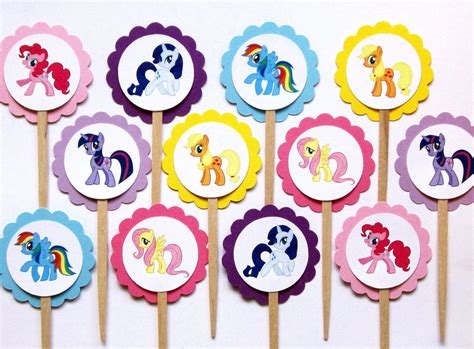 My Little Pony Cupcake Toppers . My Little by TheBlissfulBaker