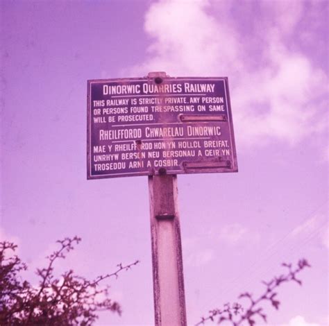 Dinorwic Quarry sign. - Narrow Gauge railway Photo Gallery